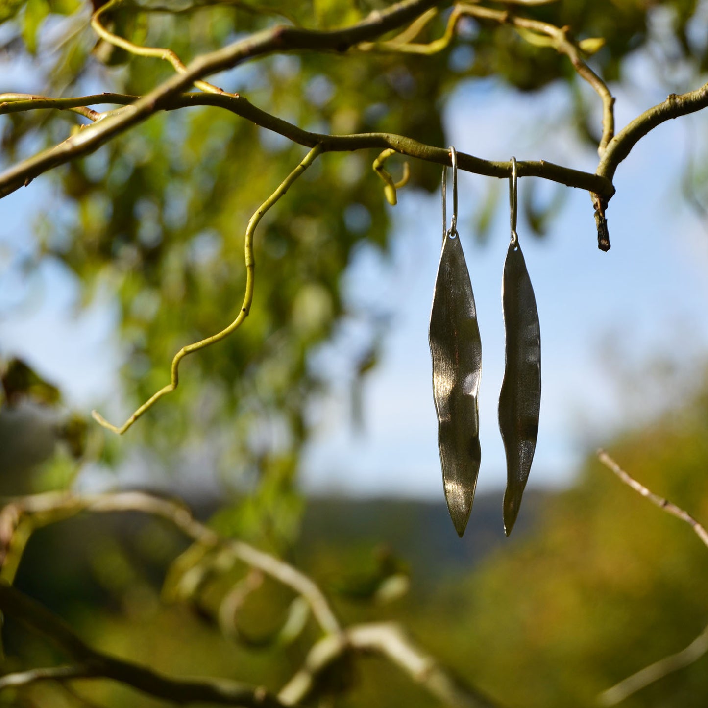 Long Willow Leaf Earrings