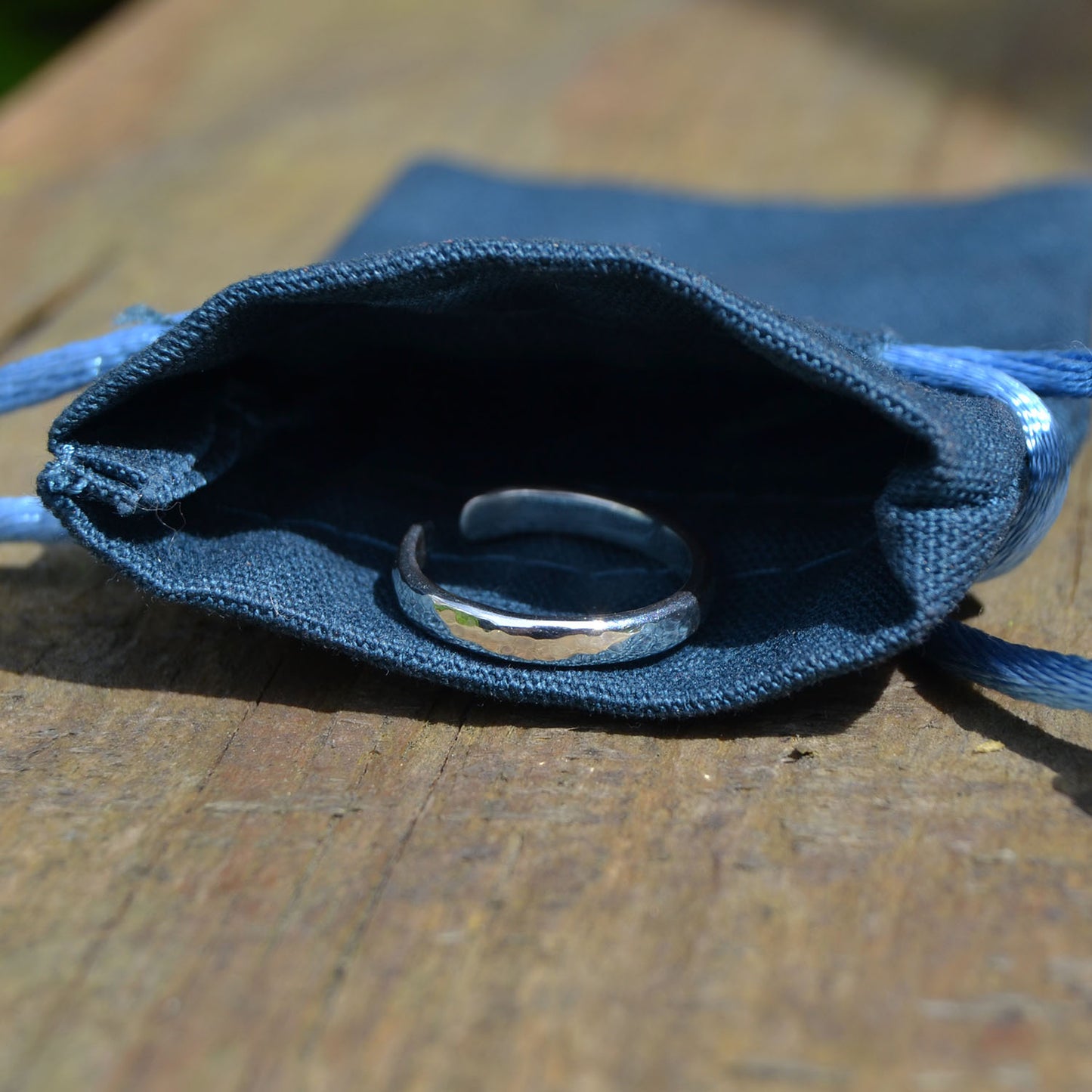 Hammered Silver Adjustable Toe Ring